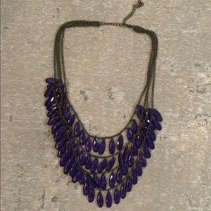 Blue statement necklace